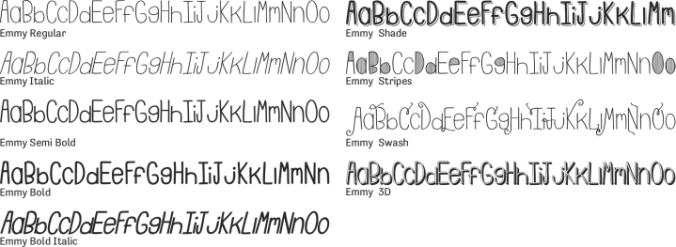 Emmy Font Preview