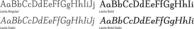 Lasta Font Preview