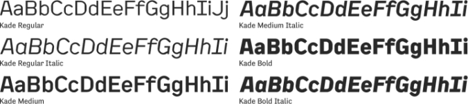 Kade Font Preview