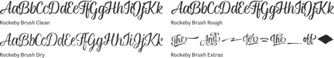 Rockeby Brush Font Preview