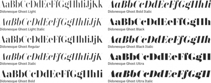 Didonesque Ghost Font Preview