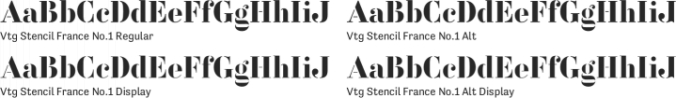 Vtg Stencil France No.1 Font Preview