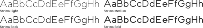 Strima Font Preview