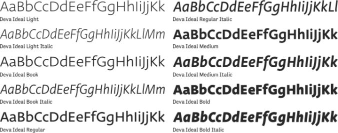 Deva Ideal Font Preview