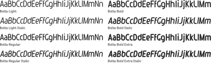 Bolta Font Preview