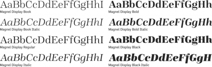 Magnel Display Font Preview