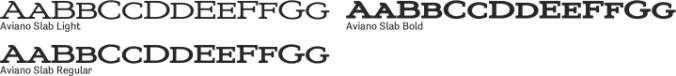 Aviano Slab Font Preview