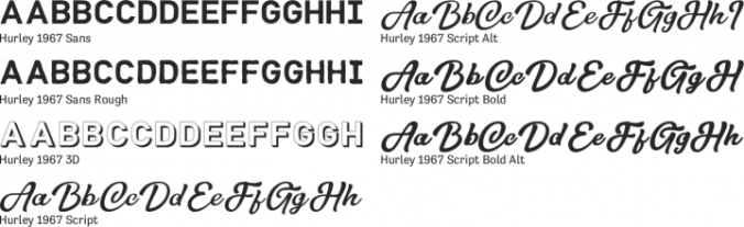 Hurley 1967 Font Preview