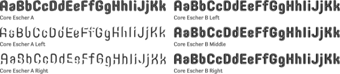 Core Escher Font Preview
