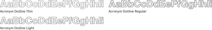 Acronym Outline Font Preview