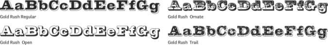 Gold Rush Font Preview