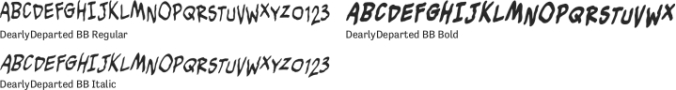 Dearly Departed BB Font Preview