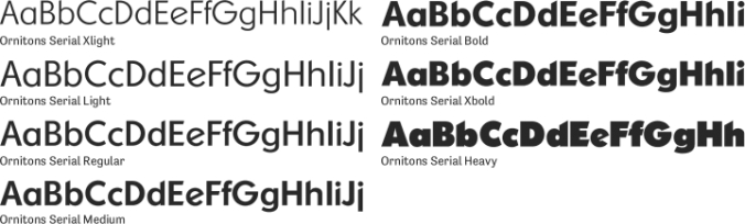 Ornitons Serial Font Preview