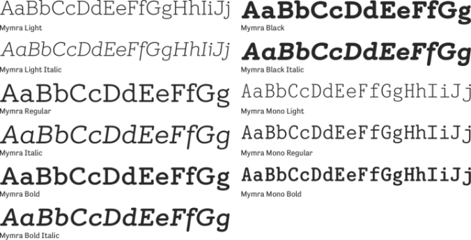 Mymra Font Preview
