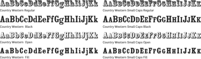 Country Western Font Preview