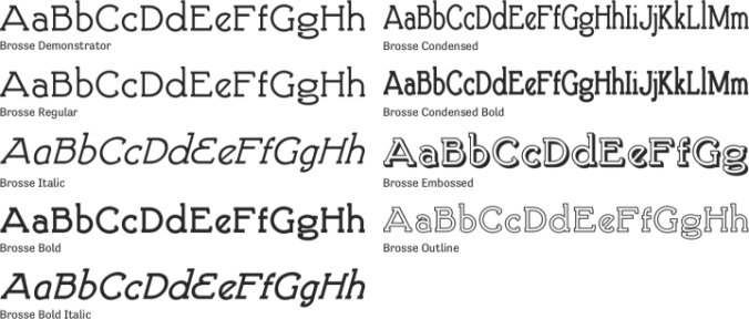 Brosse Font Preview