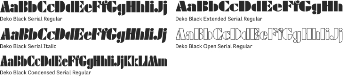 Deko Black Serial Font Preview