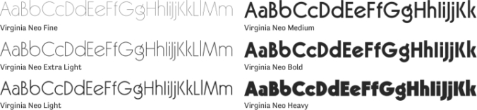 Virginia Neo Font Preview