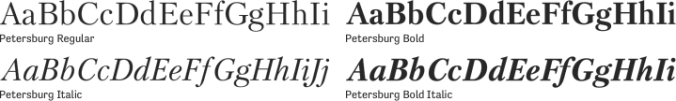 Petersburg Font Preview