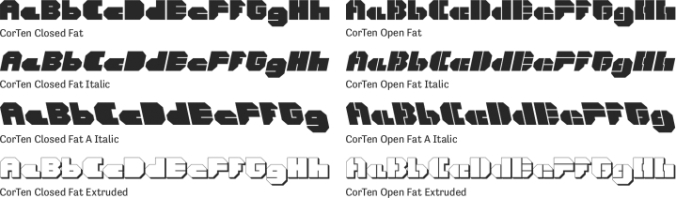 CorTen Font Preview