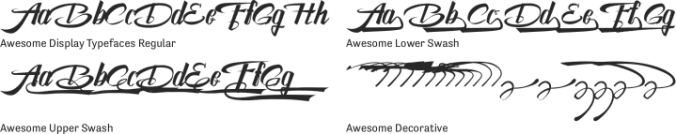 Awesome Display Typefaces Font Preview