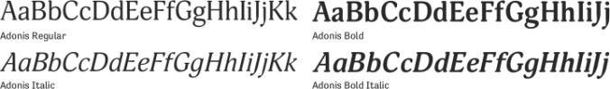 Adonis Font Preview