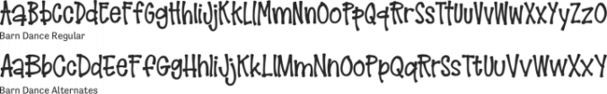 Barn Dance Font Preview