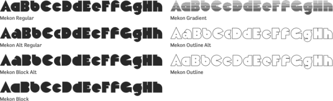 Mekon Font Preview