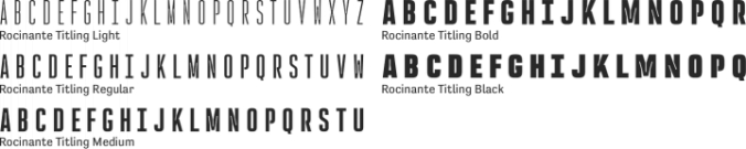 Rocinante Titling Font Preview