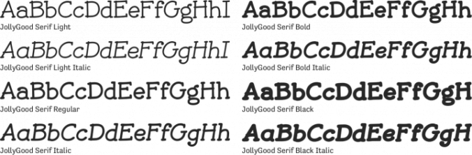 JollyGood Serif Font Preview