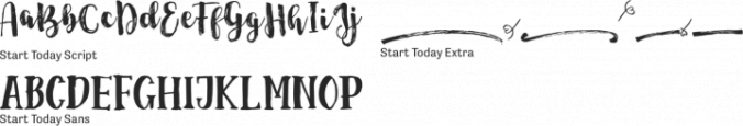 Start Today Brush Font Duo Font Preview