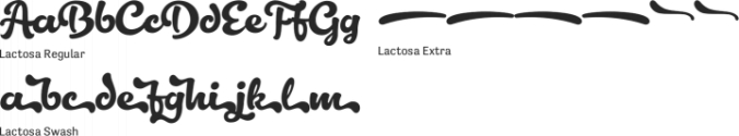 Lactosa Font Preview