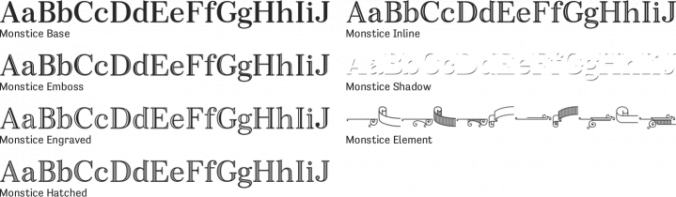 Monstice Font Preview