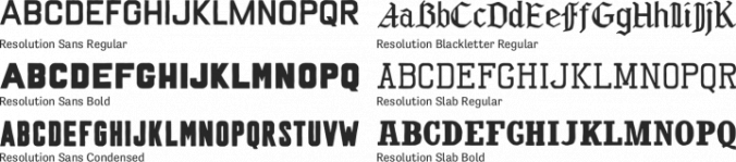 Resolution Font Preview