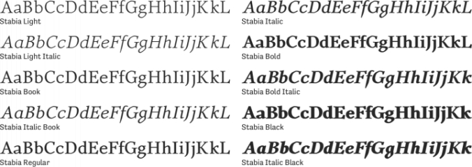 Stabia Font Preview