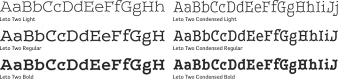 Leto Two Font Preview