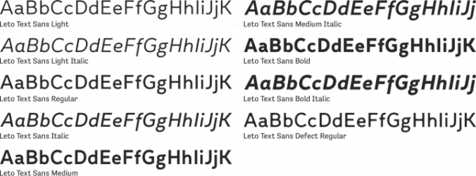 Leto Text Sans Font Preview