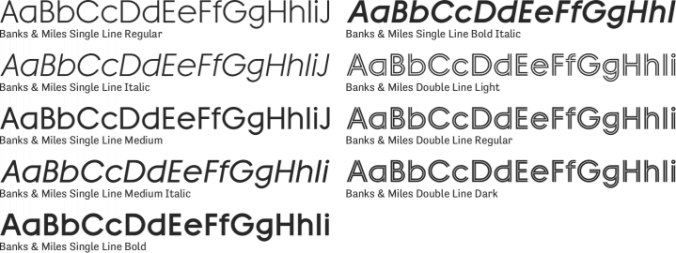 Banks & Miles Font Preview