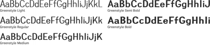 Greenstyle Font Preview