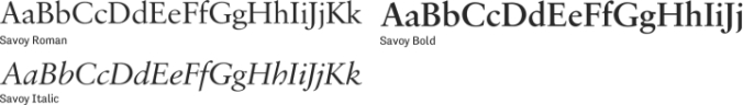 Savoy Font Preview
