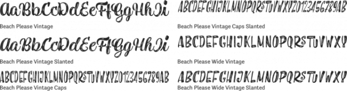 Beach Please Vintage Font Preview