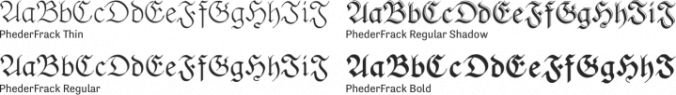 PhederFrack Font Preview