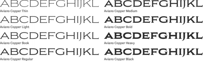 Aviano Copper Font Preview