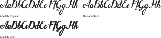 Abudabi Font Preview