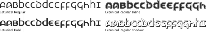 Letunical Font Preview
