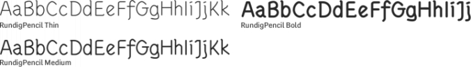 RundigPencil Font Preview