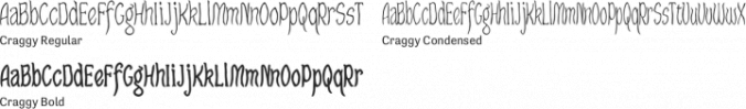 Craggy Font Preview