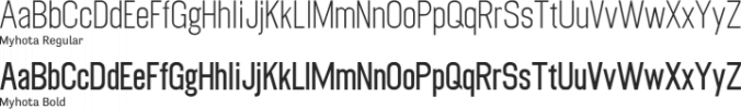 Myhota Font Preview