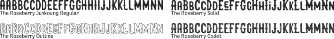 The Roseberry Font Preview