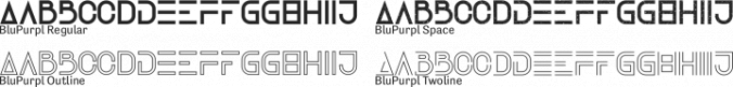 BluPurpl Font Preview